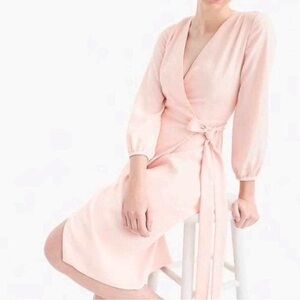 J. Crew Tie Waist Long Sleeve Wrap Dress (Size 2)